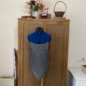 Glitter black low back dress